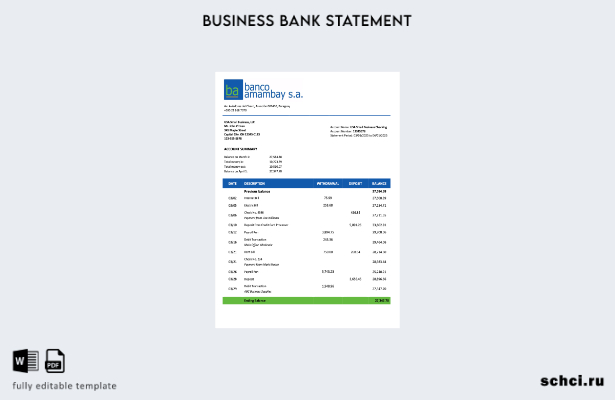 цифровая загрузка Парагвайское заявление организации Banco Amambay Шаблон в форм